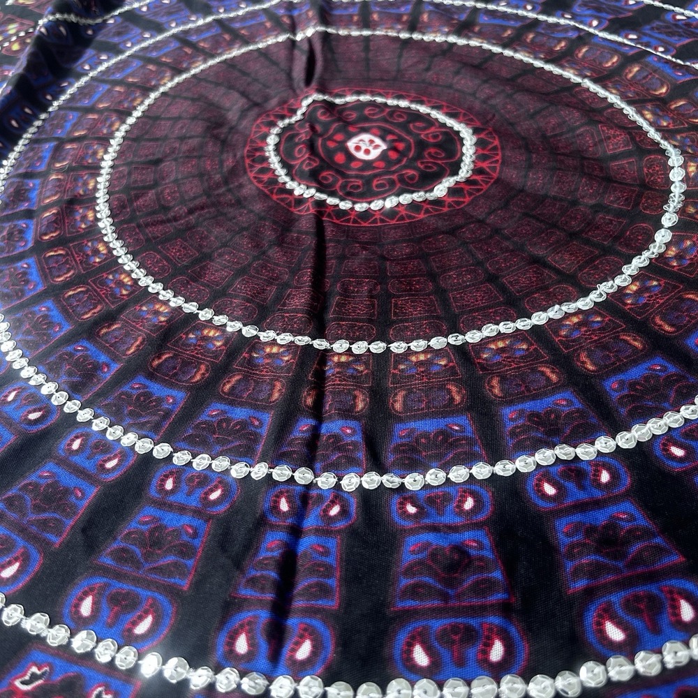 NWT Pareos Del Mar Rayon Colorful Beaded Tassels Rectangular Scarf 40"x64" Boho‎